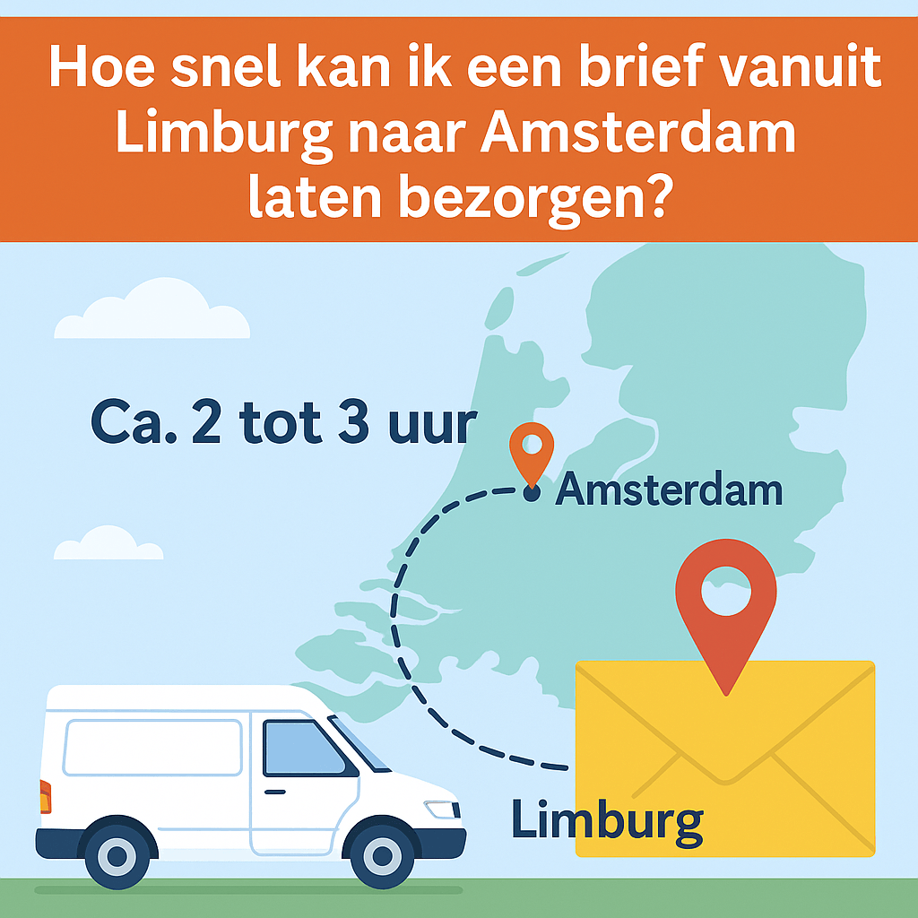 Brief van Limburg naar Amsterdam per koeriersdienst